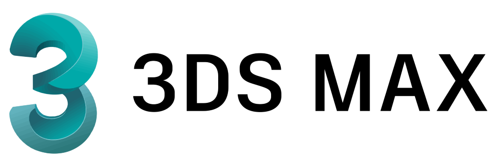 3DS Max logo, white, .png