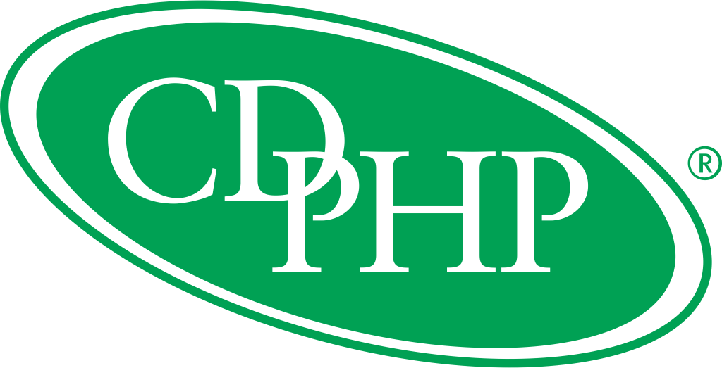 CDPHP logo, white, png