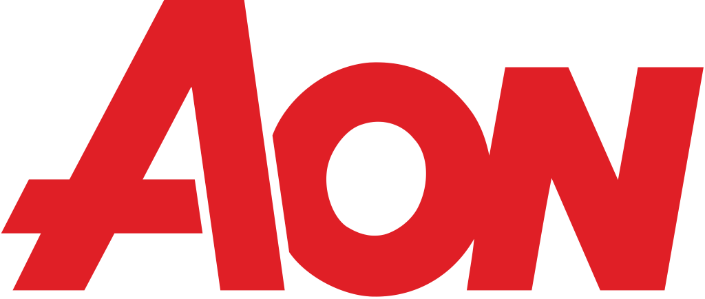 Aon logo, logotype, red, .png