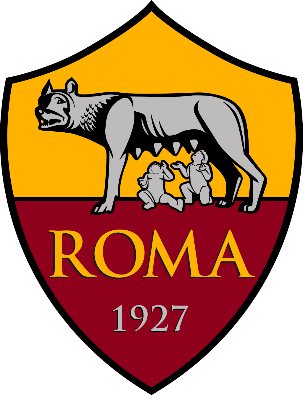 AS Roma logo, transparent, .png