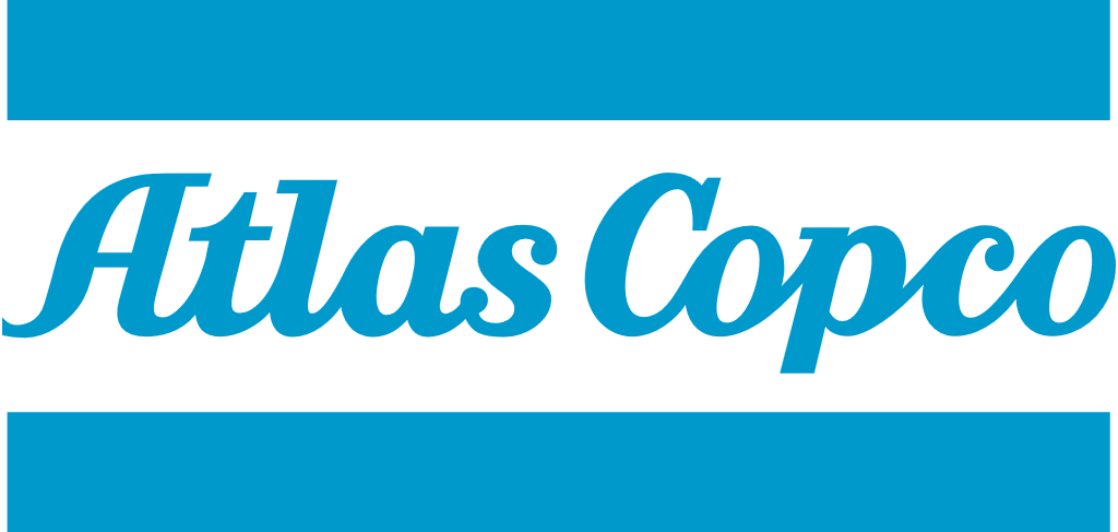 Atlas Copco logo, transparent, .png