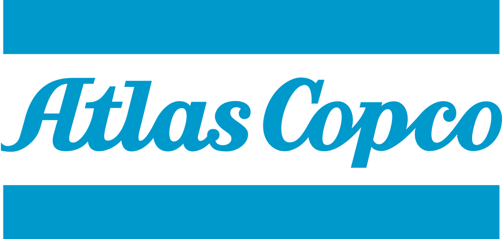 Atlas Copco logo, white, .png
