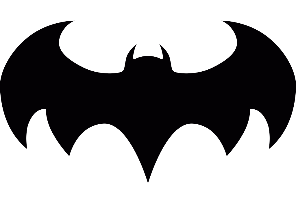 Batman logo, white, .png