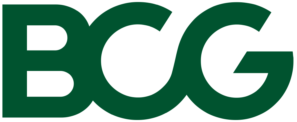 BCG (Boston Consulting Group) logo, white