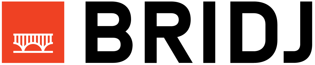 Bridj Taxi logo, wordmark, white