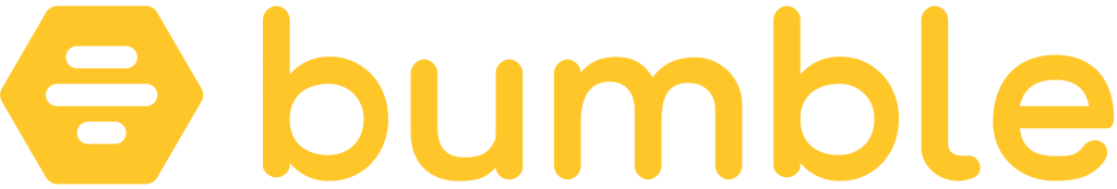 Bumble logo, white, .png, icon