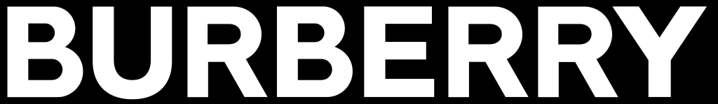 Burberry logo, black, white