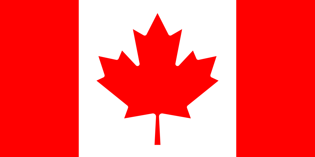 Canada flag, transparent, .png