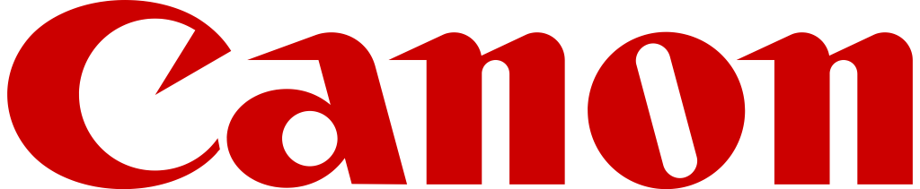 Canon logo, logotype, white, .png