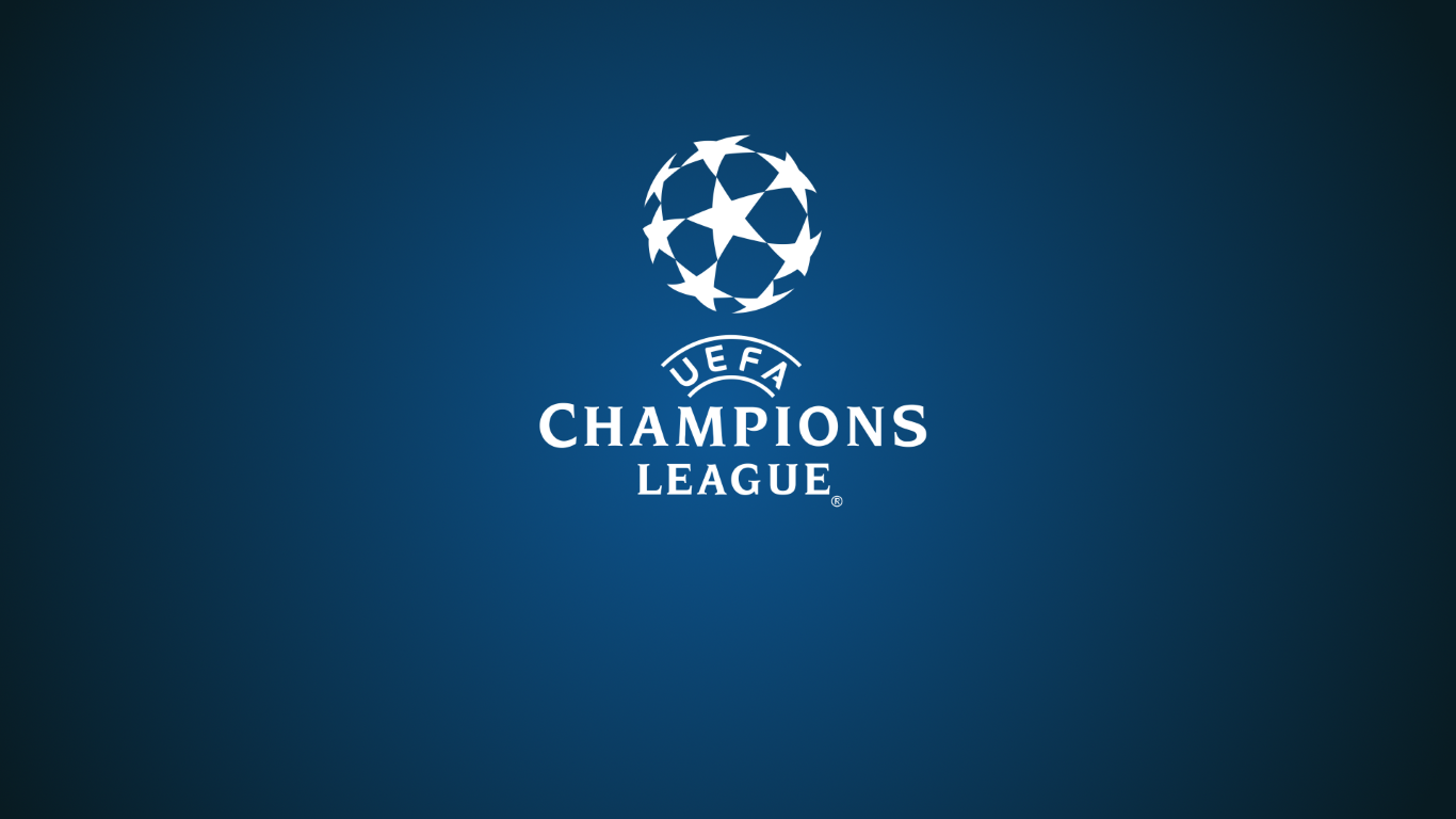Champions League wallpaper, 1920x1080, logo, minimalism, blue, .png