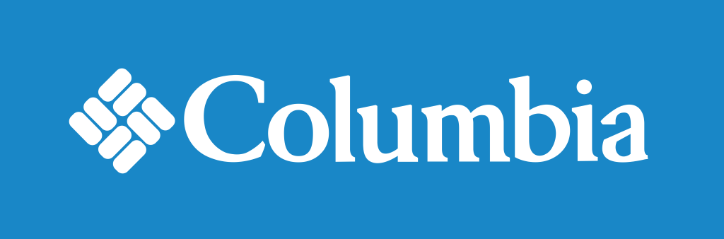 Columbia logo, blue, transparent, .png