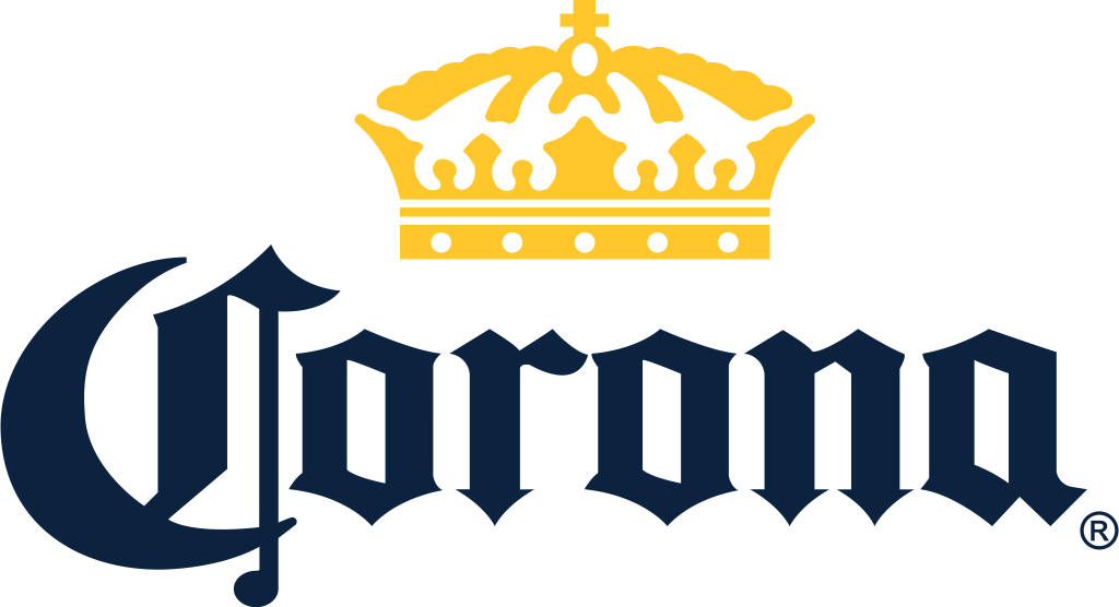 Corona logo, white, .png