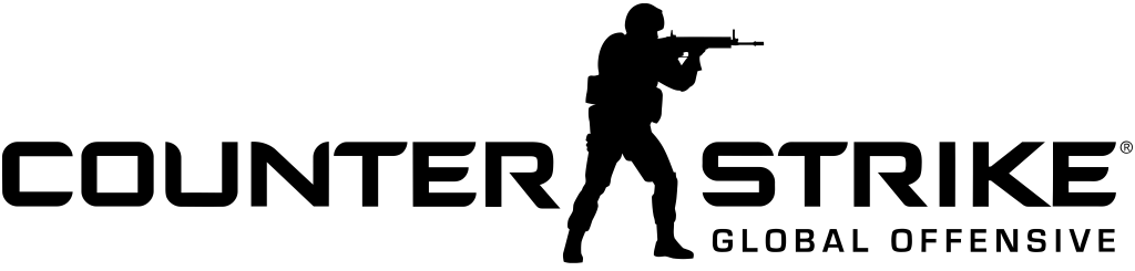 Counter-Strike logo, logotype, white, .png