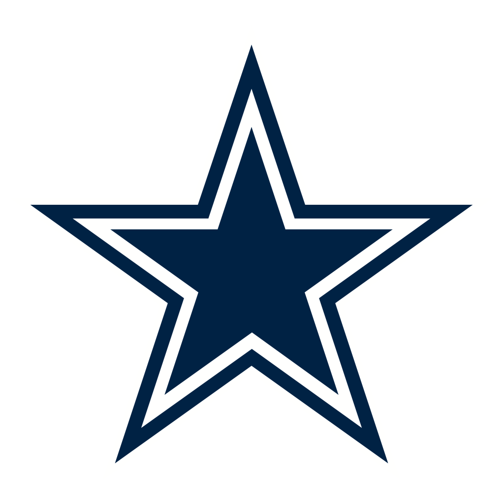Dallas Cowboys logo, white, .png