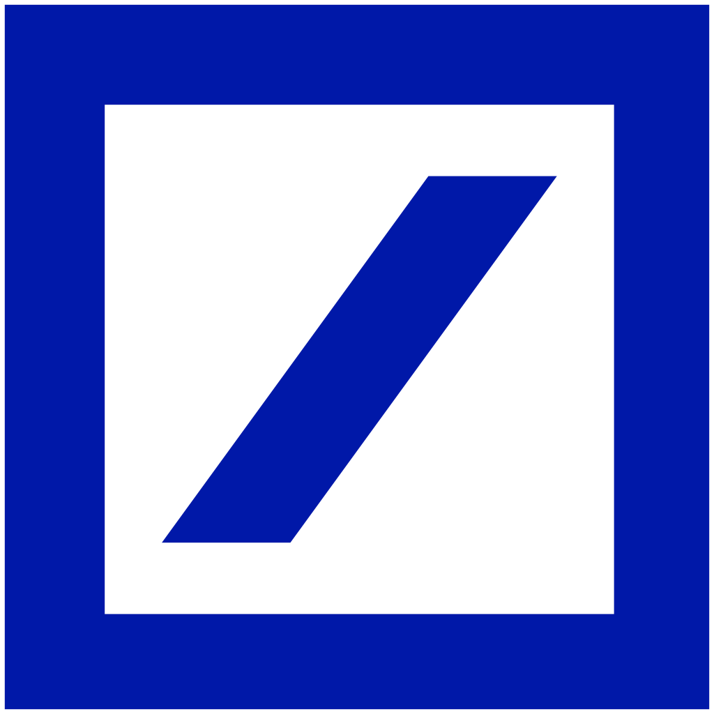 Deutsche Bank logo, logotype, transparent, .png