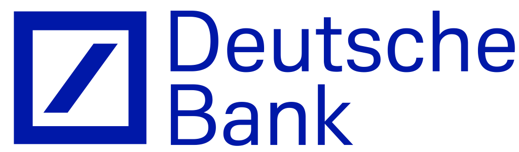 Deutsche Bank logo with wordmark, logotype, transparent, .png