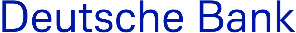 Deutsche Bank logo, wordmark, transparent, .png