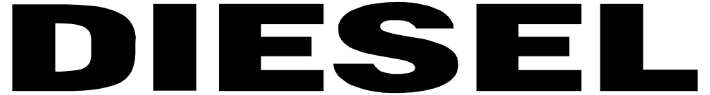 Diesel logo, logotype, white, .png