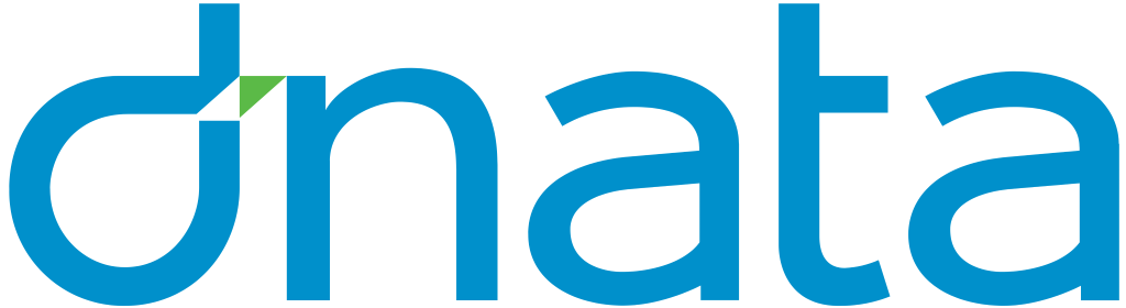 Dnata logo, wordmark, white, png