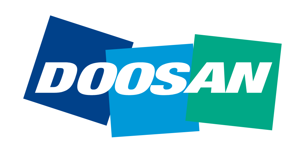 Doosan logo, transparent, .png