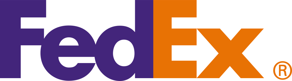 FedEx logo, .png, white