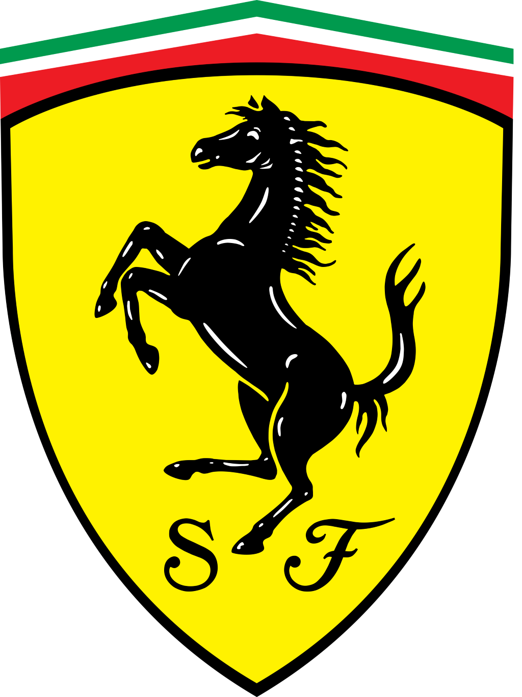 Ferrari logo, transparent, .png