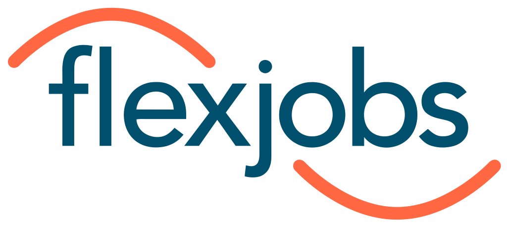 FlexJobs logo, wordmark, white, png