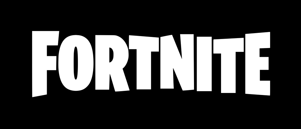 Fortnite logo, black, .png