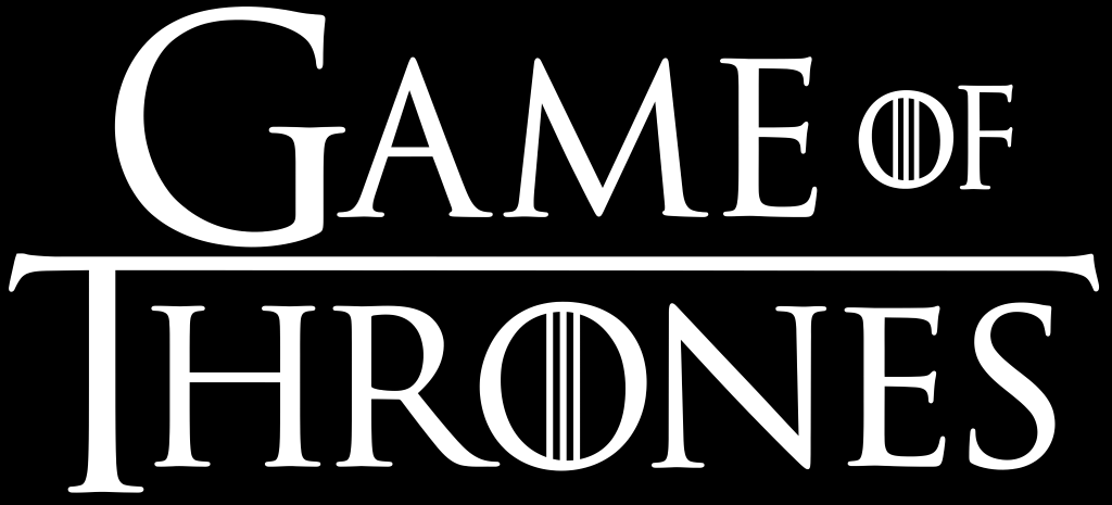 Game of Thrones logo, black-white, .png, vertical