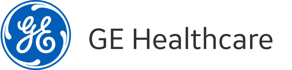GE Healthcare logo, white