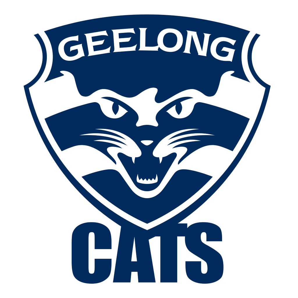 Geelong Cats Football Club logo, white, .png