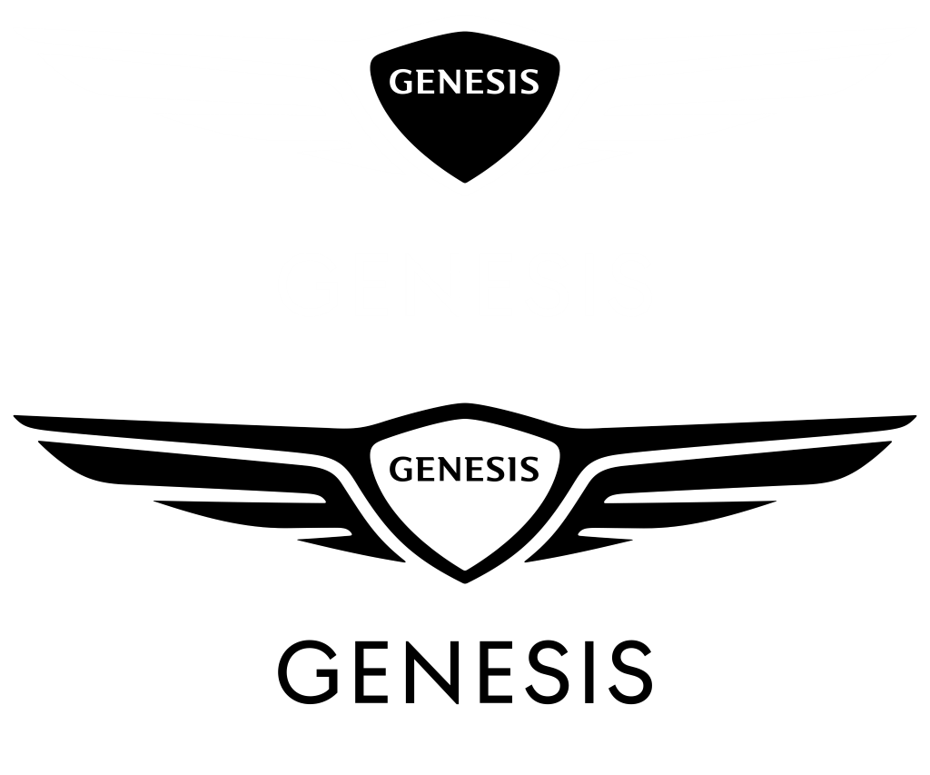 Genesis logo, black, white, transparent, .png