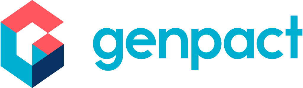 Genpact logo, logotype, white, .png