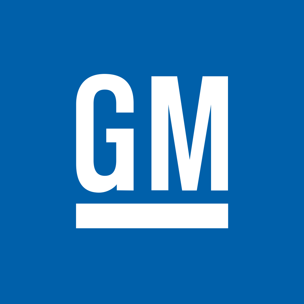 GM (General Motors) logo, blue, .png