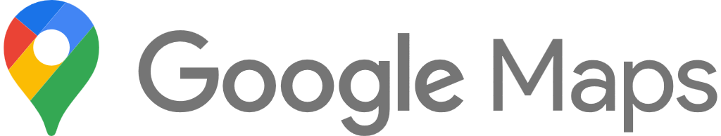 Google Maps logo, wordmark, transparent, .png