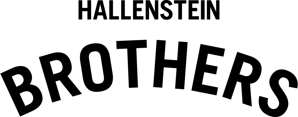 Hallenstein Brothers logo, wordmark, white, .png
