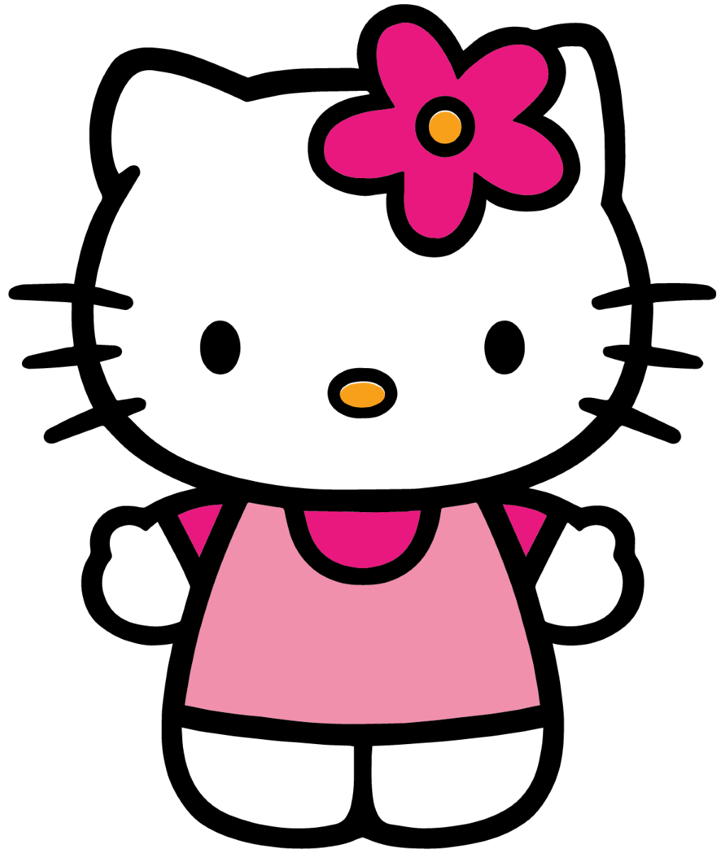 Hello Kitty logo, transparent, .png