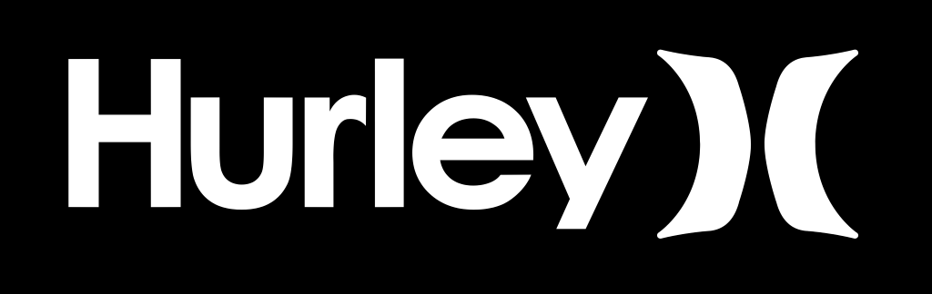 Hurley logo, white, black, .png