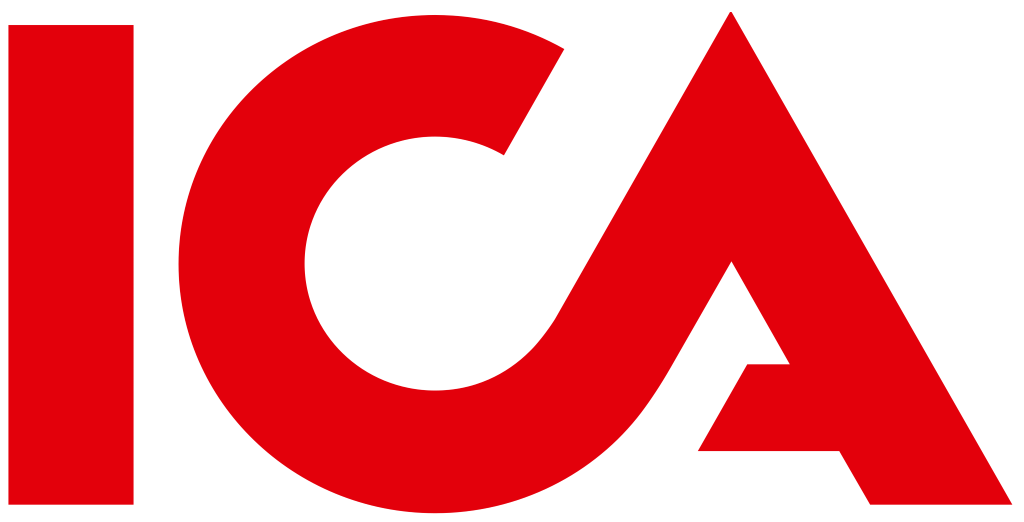 ICA Supermarket logo, white, .png