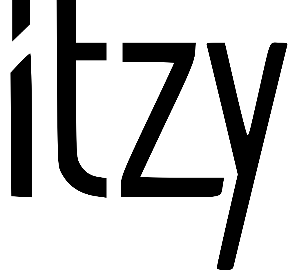 Itzy logo, white, .png