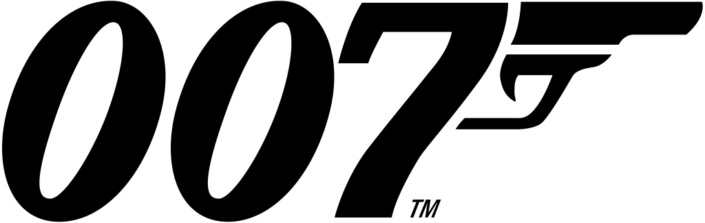 James Bond 007 logo, .png, white