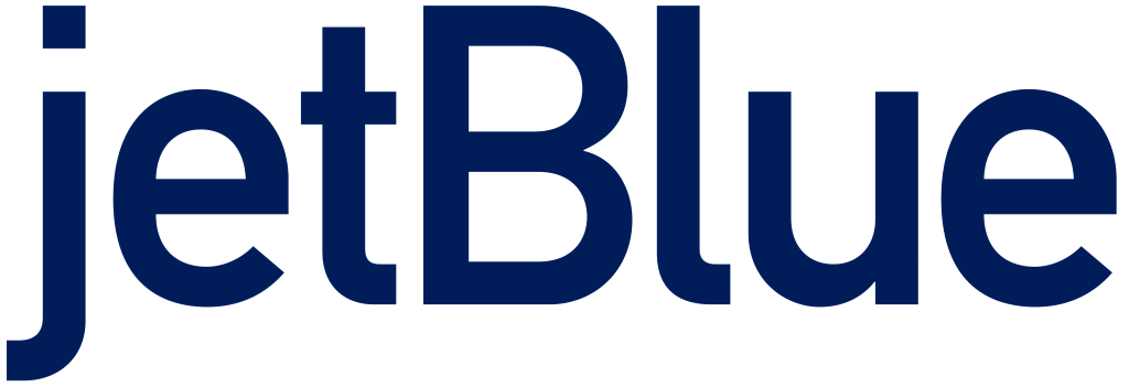 JetBlue Airways logo, .png, white