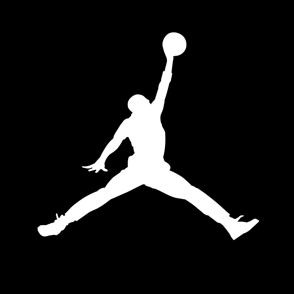 Jordan logo, black, .png
