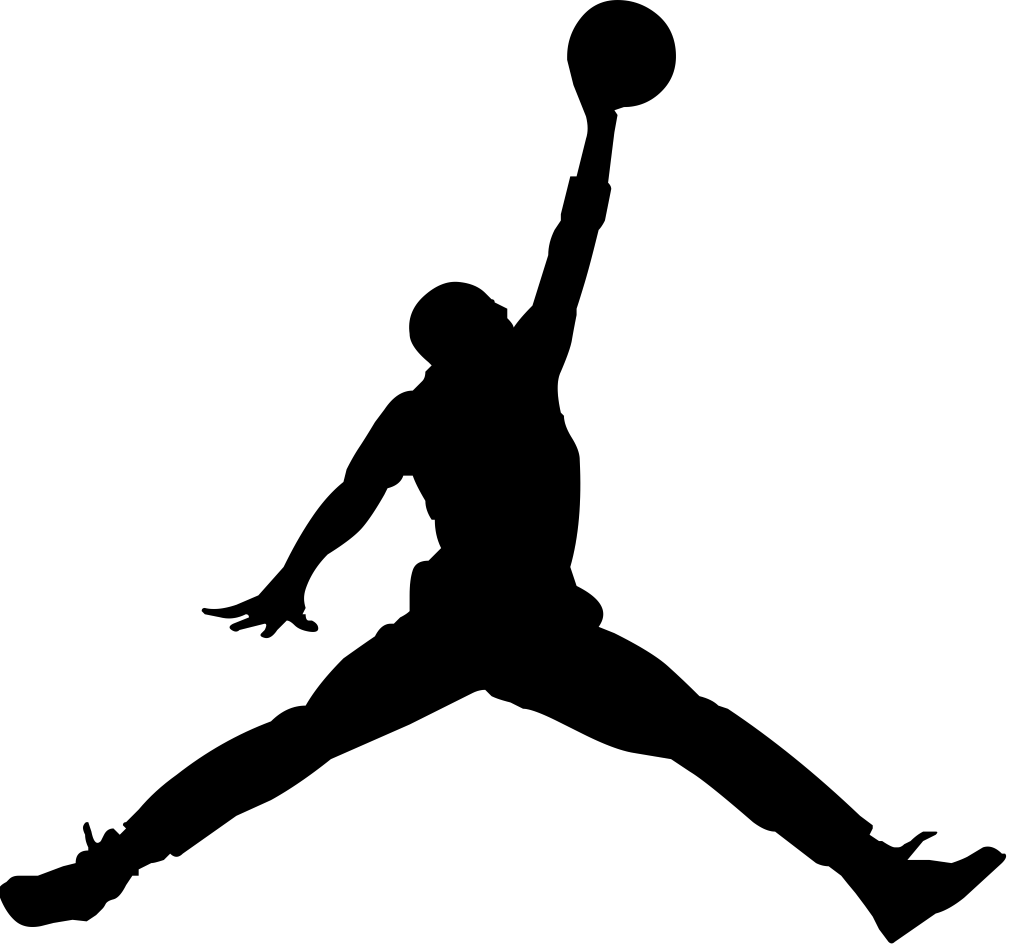 Jordan logo, white, .png