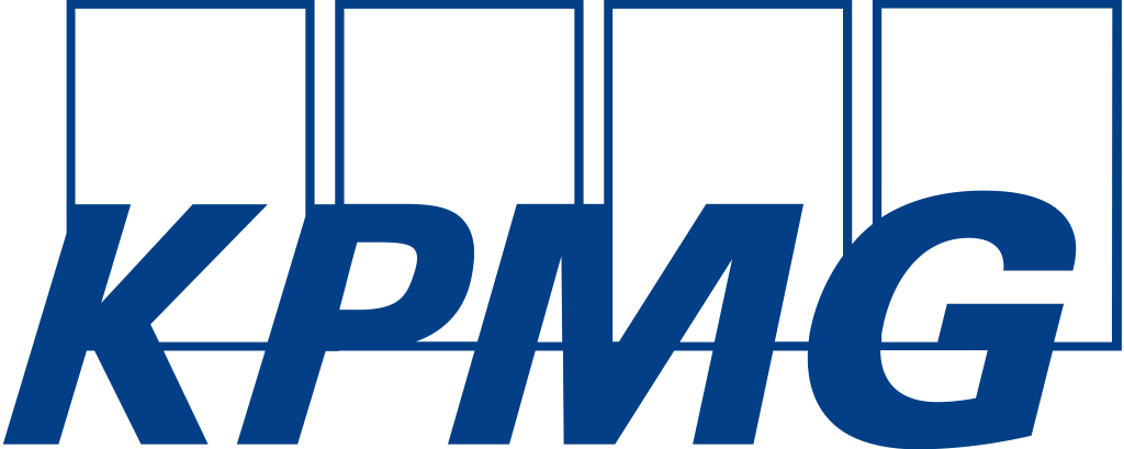 KPMG logo, white