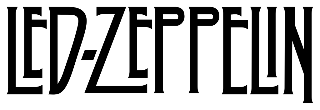 Led Zeppelin logo, white, .png