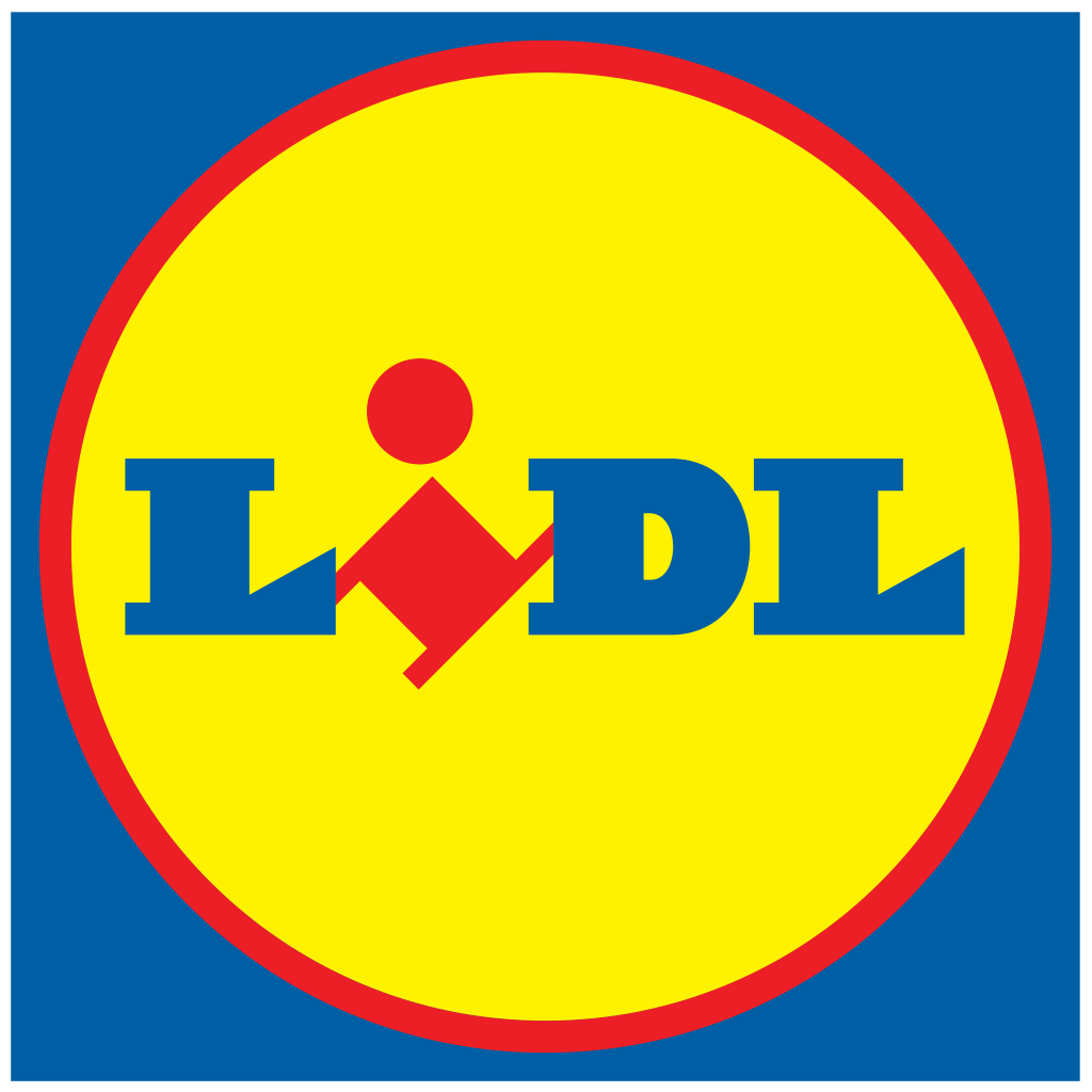 Lidl logo, transparent, .png