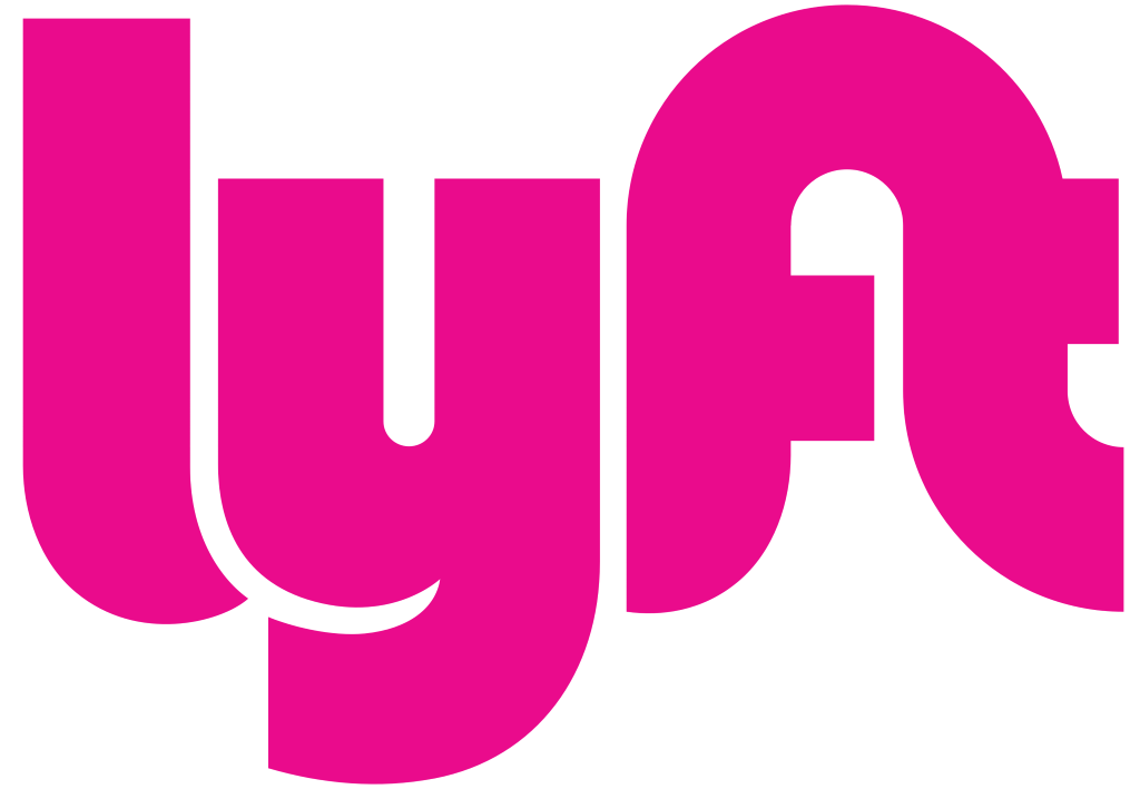 Lyft logo, logotype, white, .png