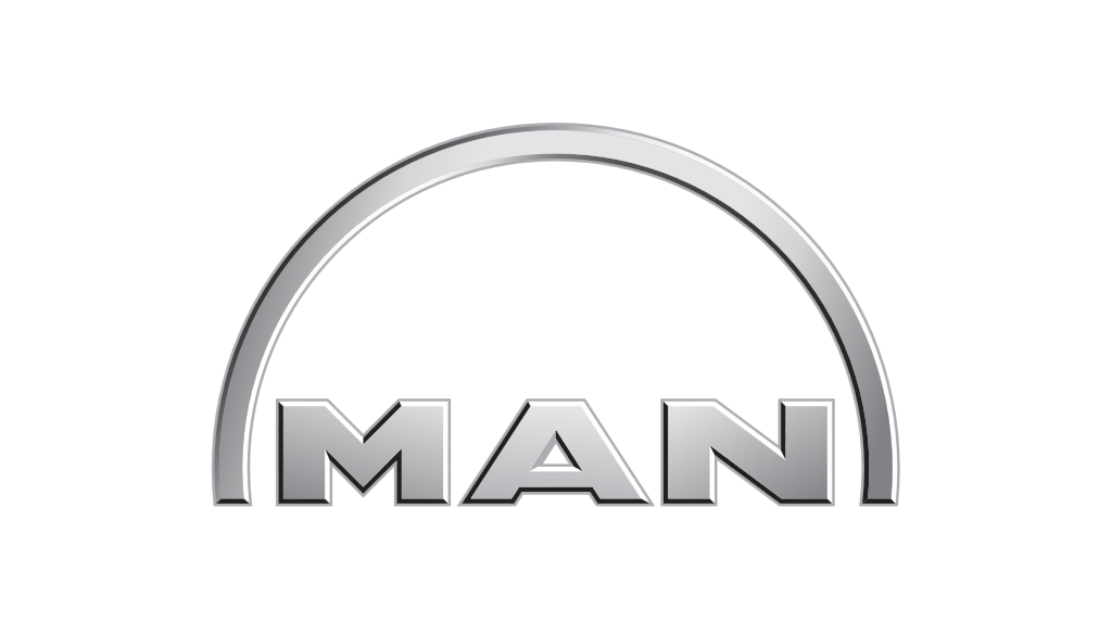 MAN logo, white, .png