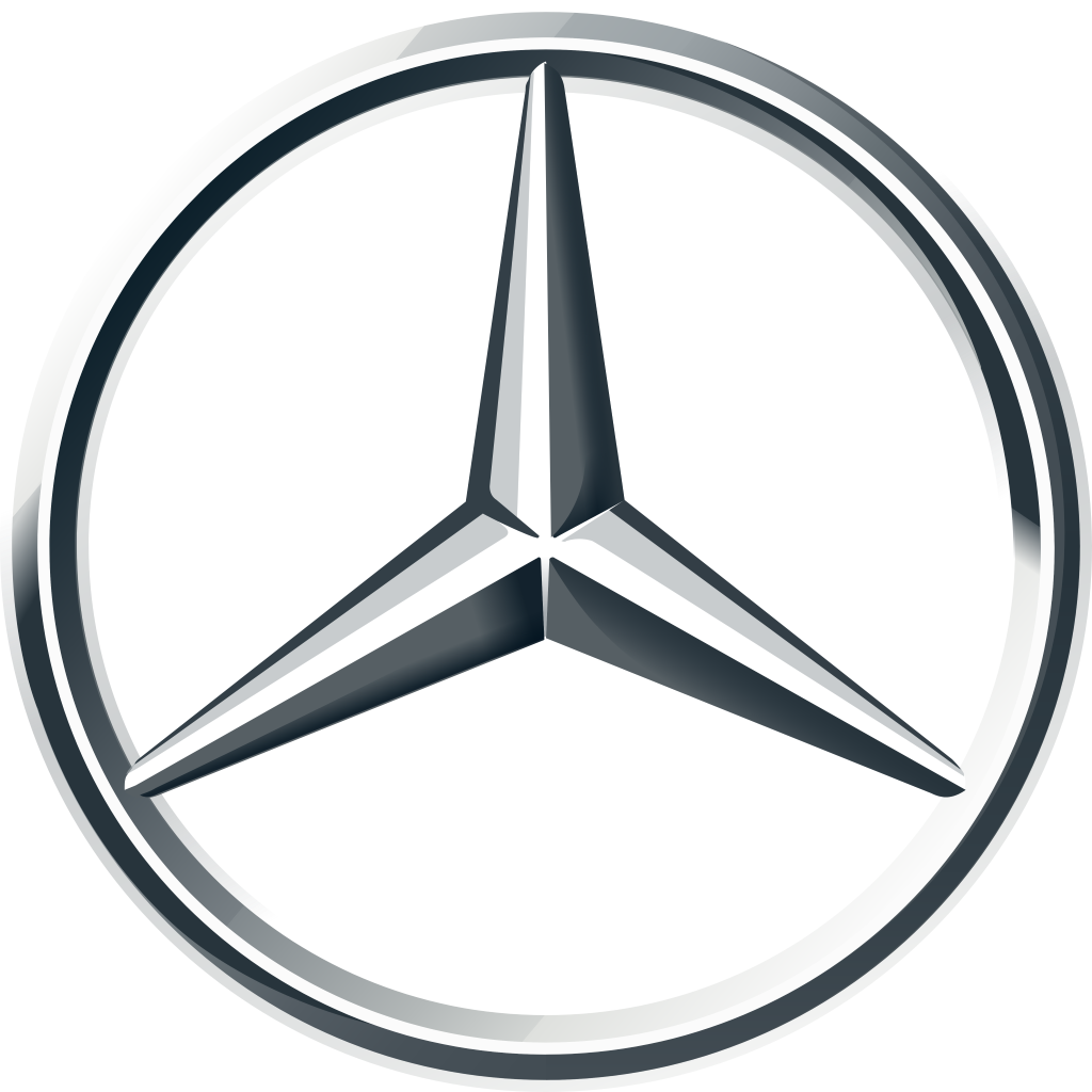 Mercedes-Benz logo, .png, white